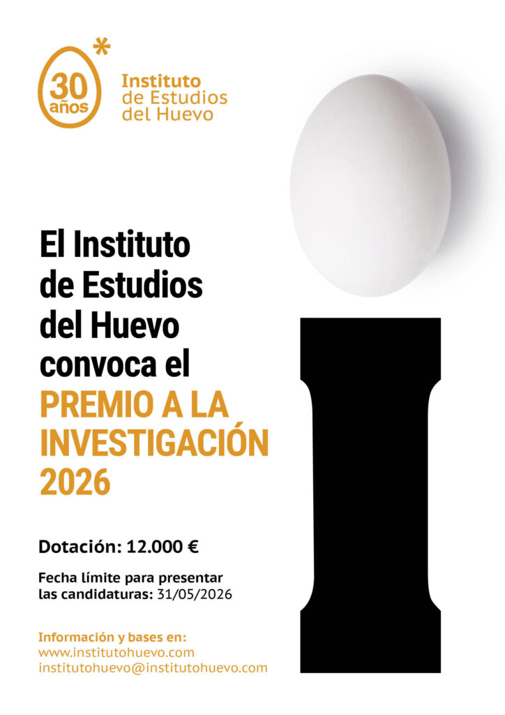 El Instituto de Estudios del Huevo convoca su Premio a la Investigación 2026 en su 30ª edición